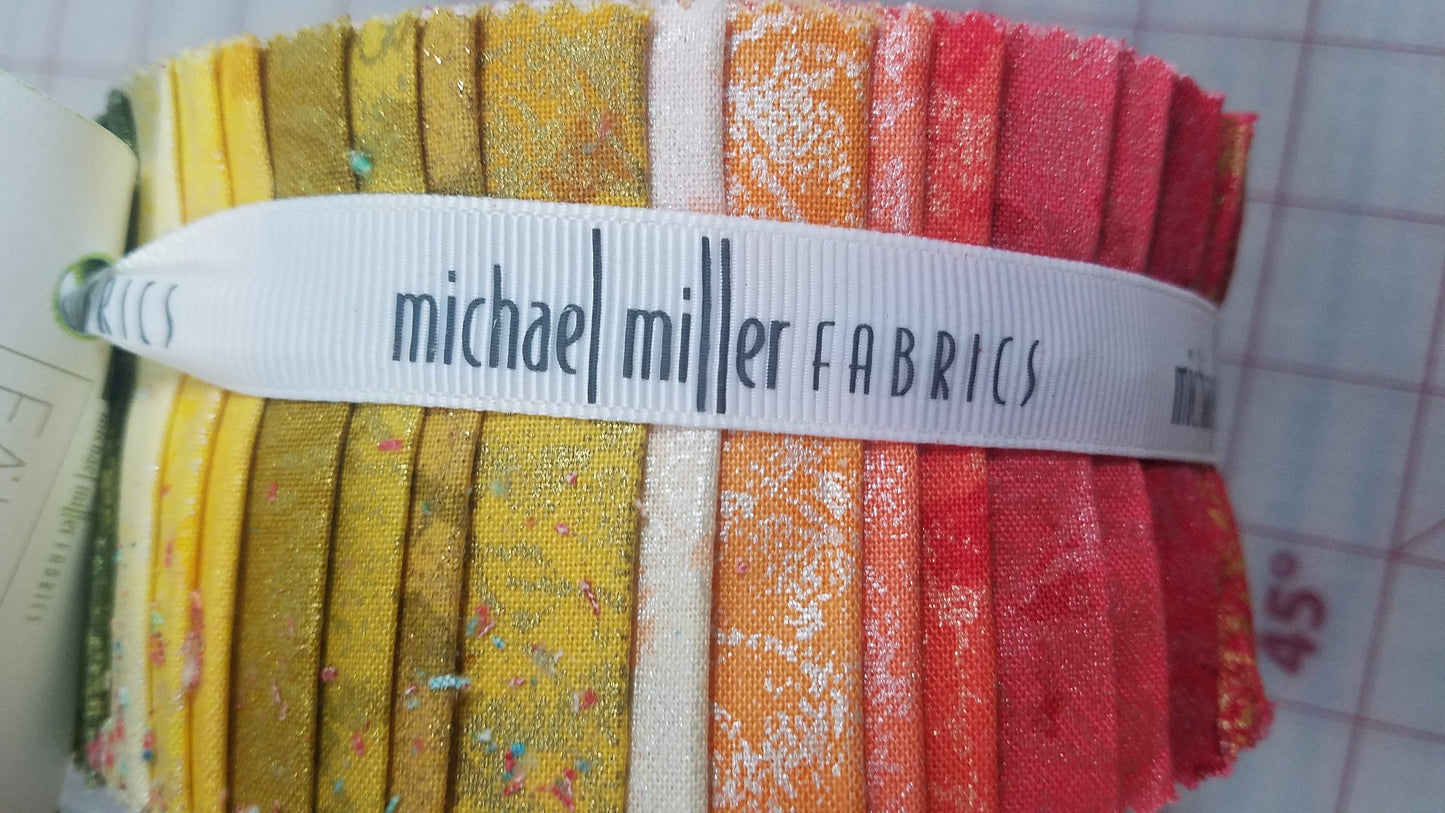 Fairy Frost Crayon Box Jelly Roll by Michael Miller, Roll-0144