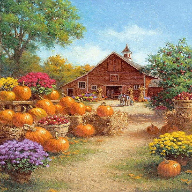 Barn Pumpkins, Digital Panel, David Textiles, ML31920C1