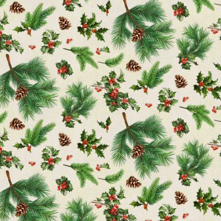 Christmas Merry Deer Holly by Kate Ward Thacker for Springs Creative, 69523A620715