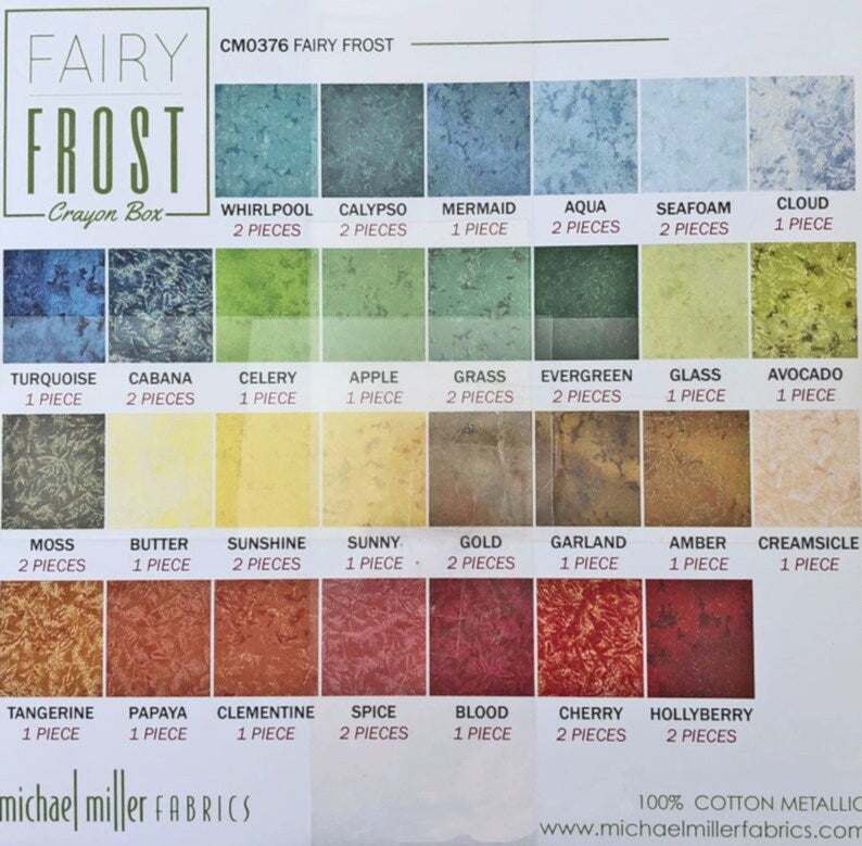 Fairy Frost Crayon Box Jelly Roll by Michael Miller, Roll-0144