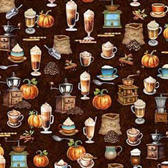 Autumn Spice Seasonal Coffee -- Brown Background