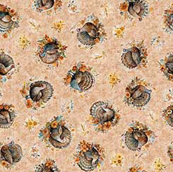 Autumn Spice Turkey Toss -- Peach Background