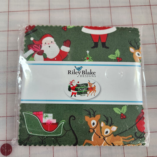 Merry and Bright by Dani Mogstad for Riley Blake, 5" charm pak