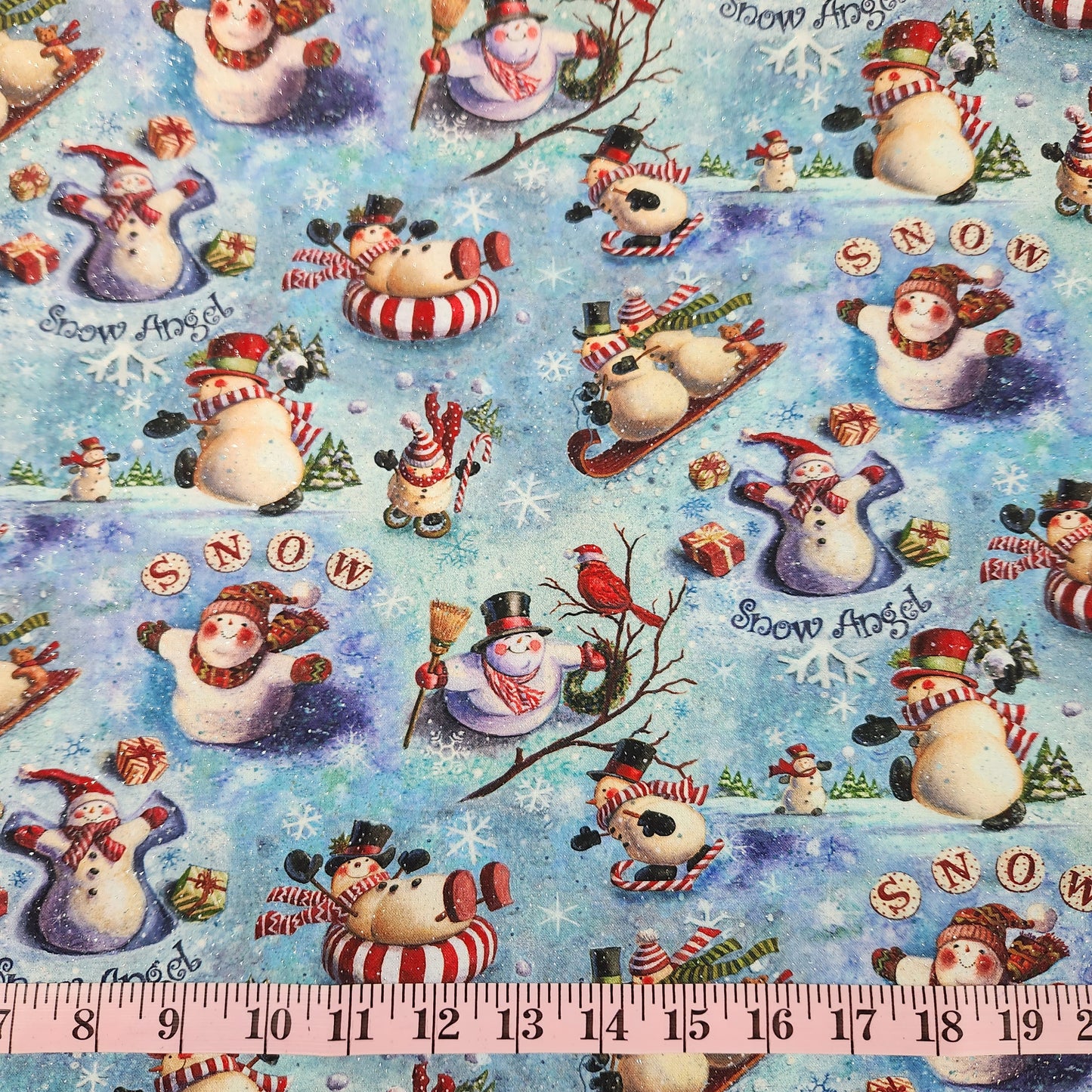 Looking Up Snowmen Glitter Geoff Allen for  Springs Creative 1081-4665