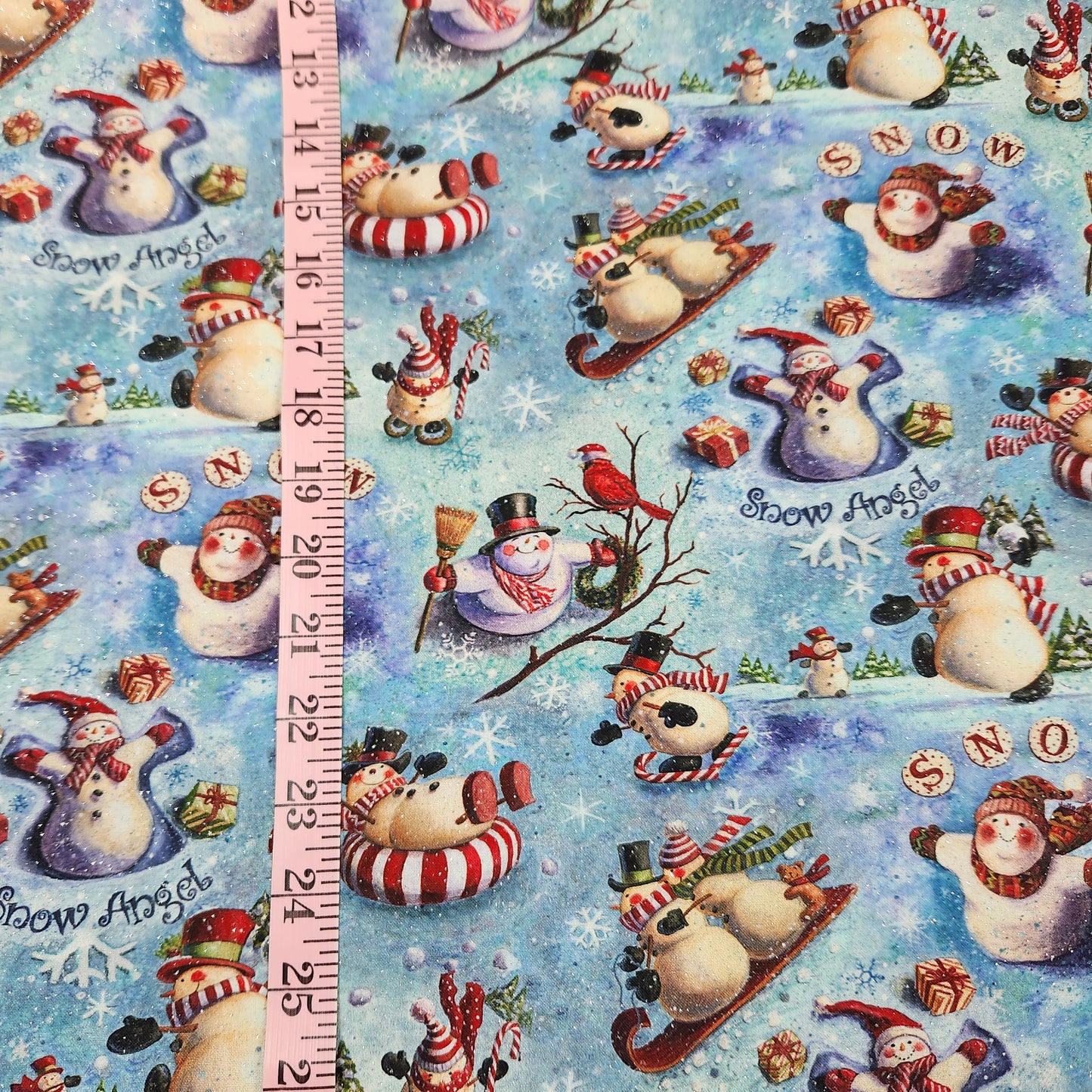 Looking Up Snowmen Glitter Geoff Allen for  Springs Creative 1081-4665