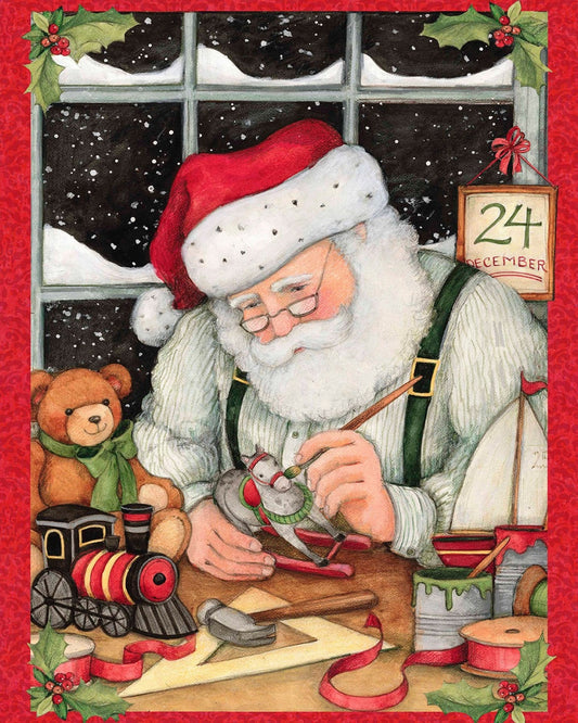 Christmas Eve Santa Panel by Susan Winget for Springs Creative