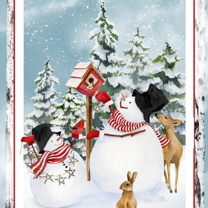 Snow Days Snowman Panel by Henry Glass, 1635P-11