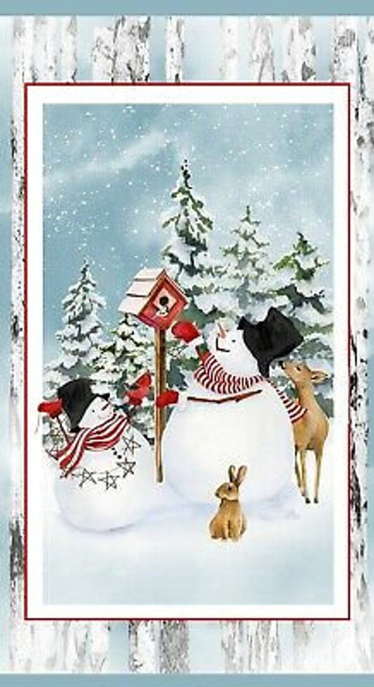 Snow Days Snowman Panel by Henry Glass, 1635P-11