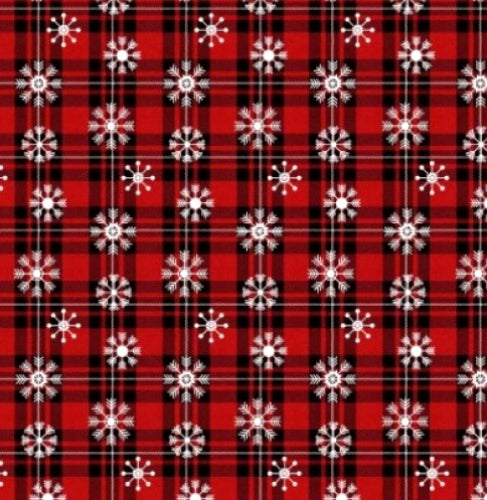 Christmas Over the River Snowflake Plaid by Kate Ward Thacker for Springs Creative, 69521D650715