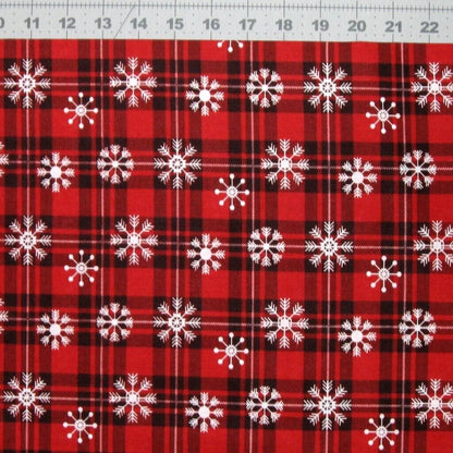 Christmas Over the River Snowflake Plaid by Kate Ward Thacker for Springs Creative, 69521D650715