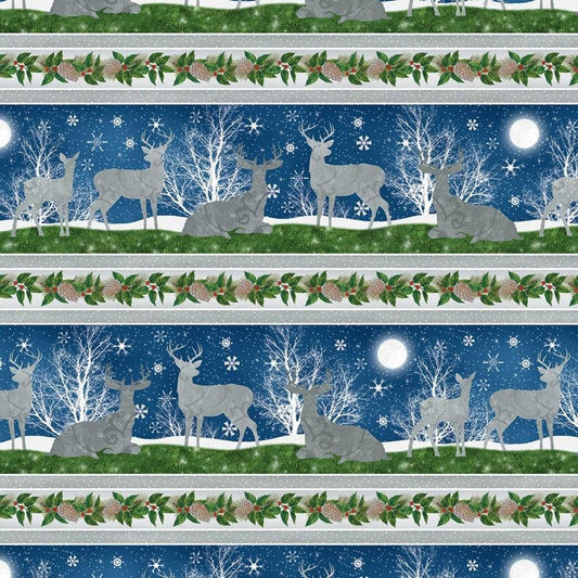 Under The PInes Border Print by Wilmington Prints