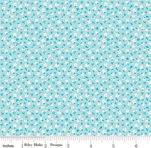 Rhapsody Ditsy Aqua by Sedef Imer for Riley Blake, C8415-AQUA
