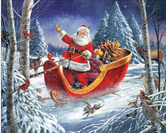 Santa Christmas Parade Digital Panel by Four Seasons for David Textiles
