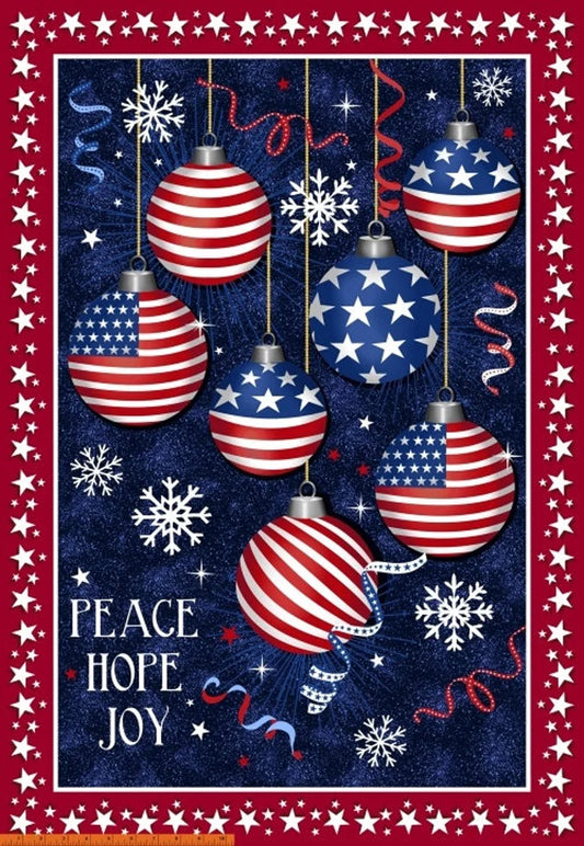 Christmas USA Peace Hope Joy, Whistler Studios for Windham Fabrics